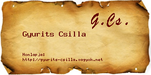 Gyurits Csilla névjegykártya