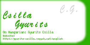 csilla gyurits business card
